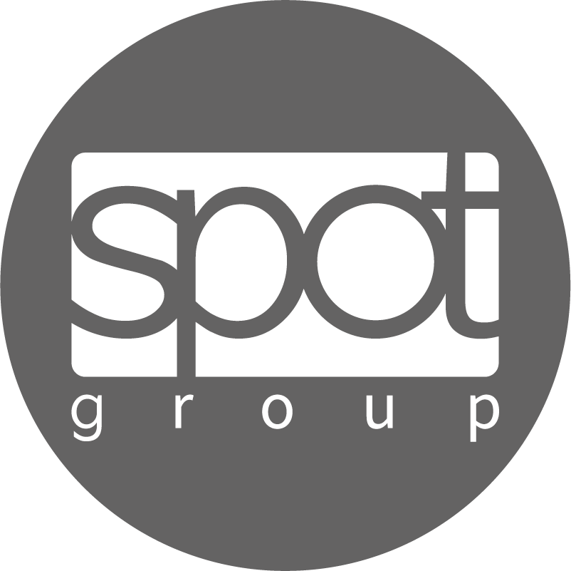 Spot group, Logo, rund, grau